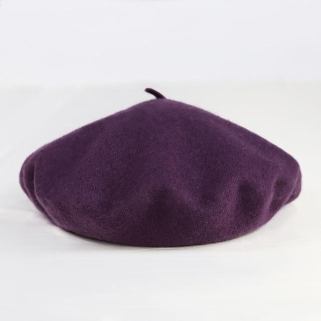 Shades Of Purple Elegant Woollen Beret