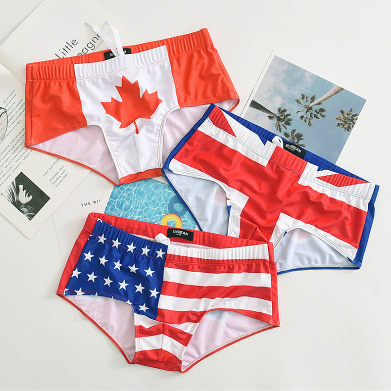 American Flag Swim Trunks