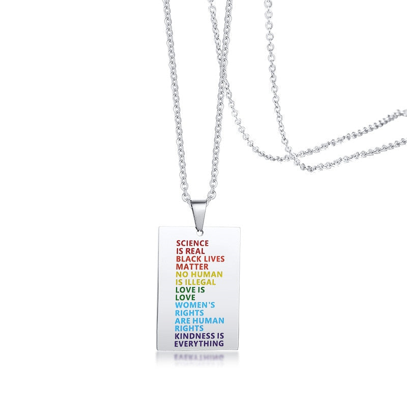 Science Is Real LGBTQ Necklace