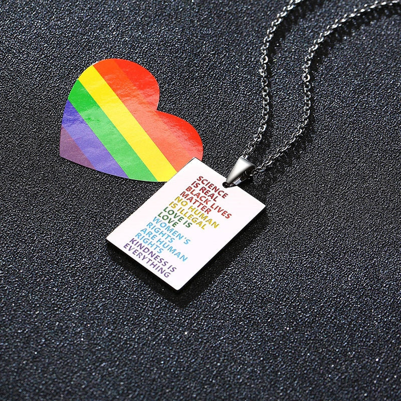 Science Is Real LGBTQ Necklace