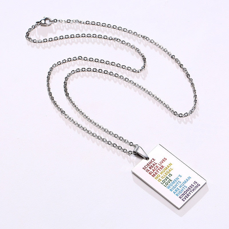 Science Is Real LGBTQ Necklace