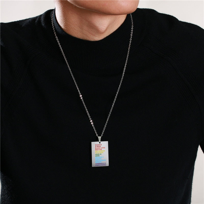 Science Is Real LGBTQ Necklace