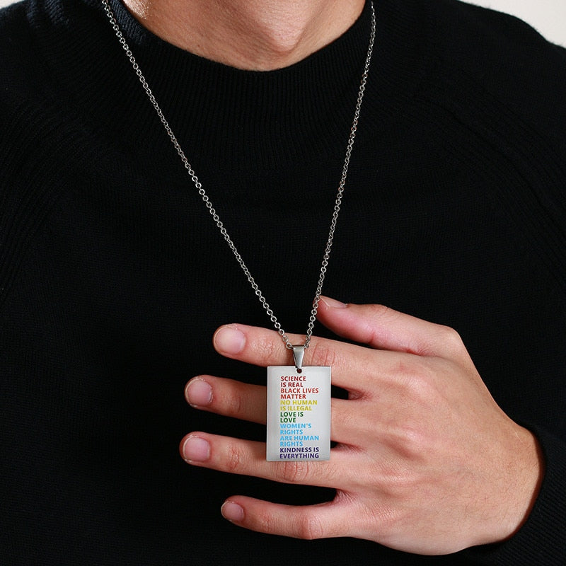 Science Is Real LGBTQ Necklace