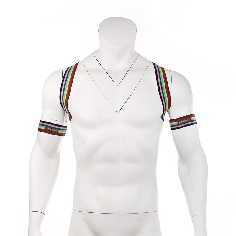Rainbow Pride Elastic Harness