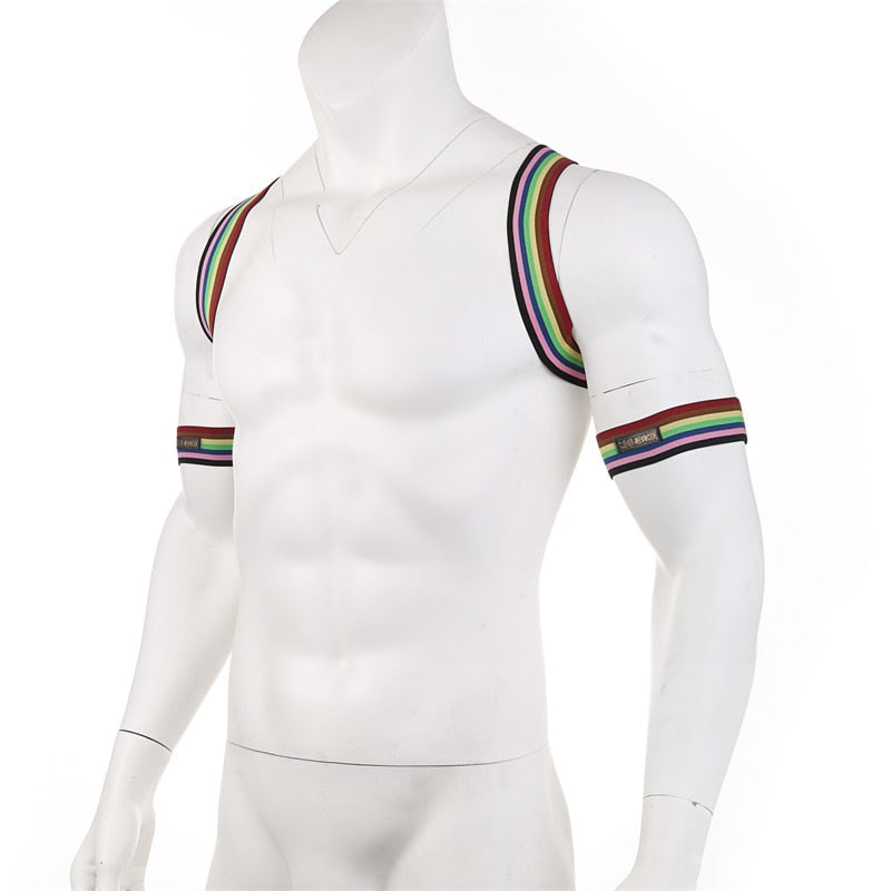 Rainbow Pride Elastic Harness
