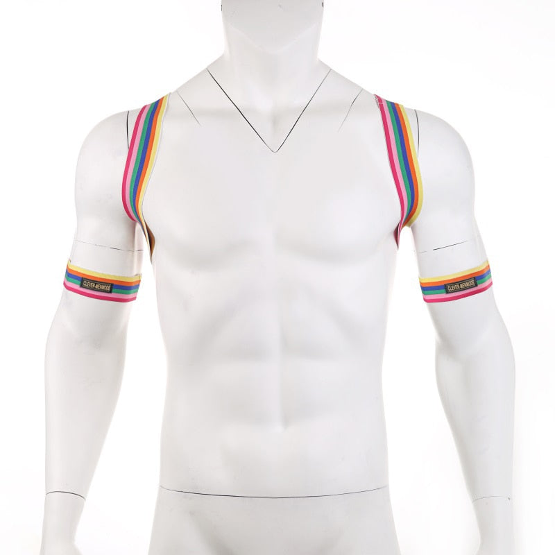 Rainbow Pride Elastic Harness