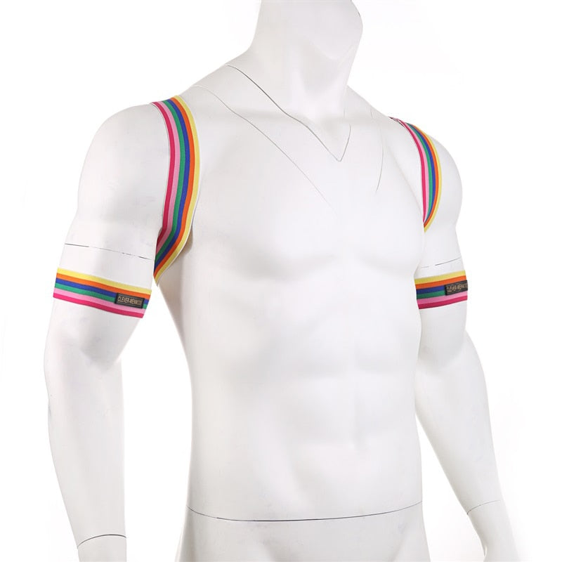 Rainbow Pride Elastic Harness