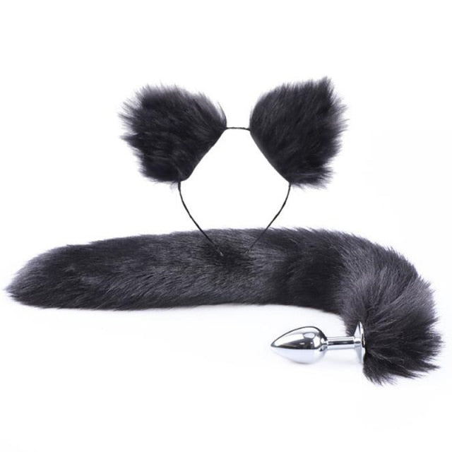 Bunny Tail Butt Plug With Ear Headband
