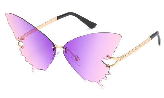 Butterfly Rimless Sunglasses