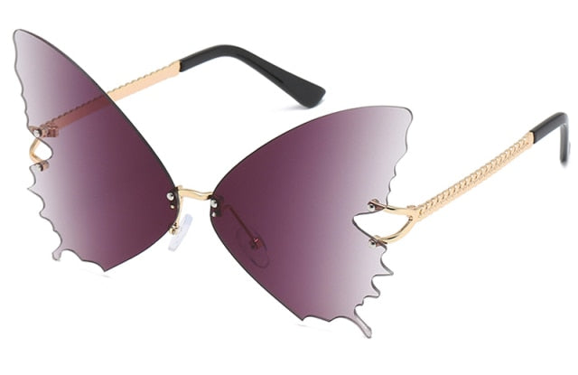 Butterfly Rimless Sunglasses