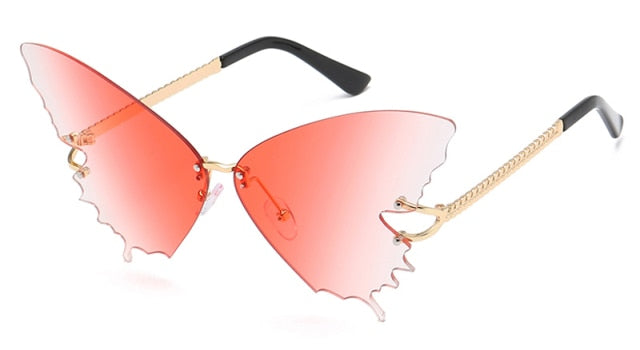 Butterfly Rimless Sunglasses