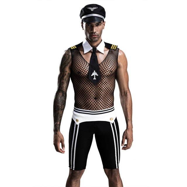 Mesh Gay Pilot Costume