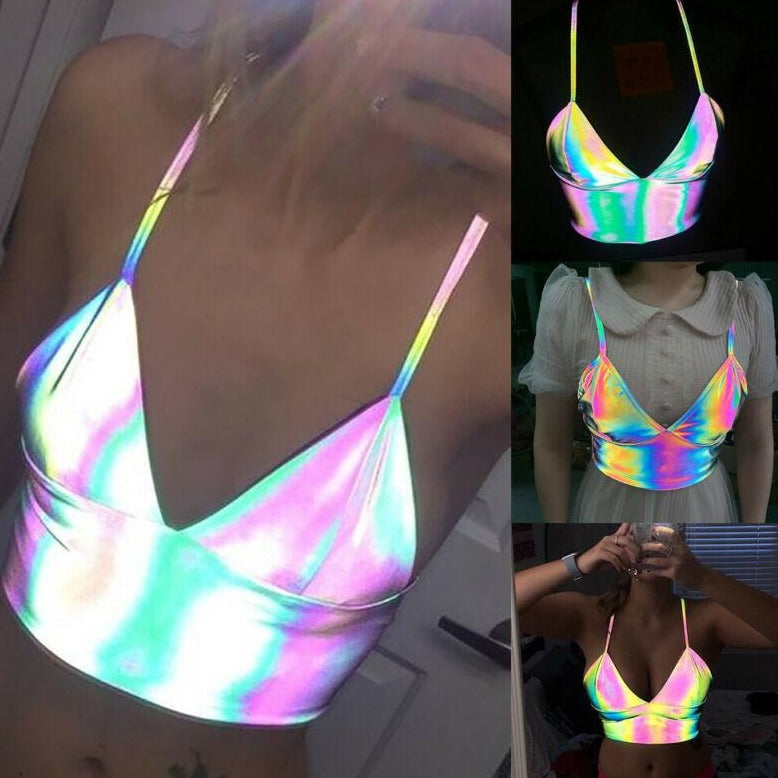 Let It Shine Reflective Crop Top
