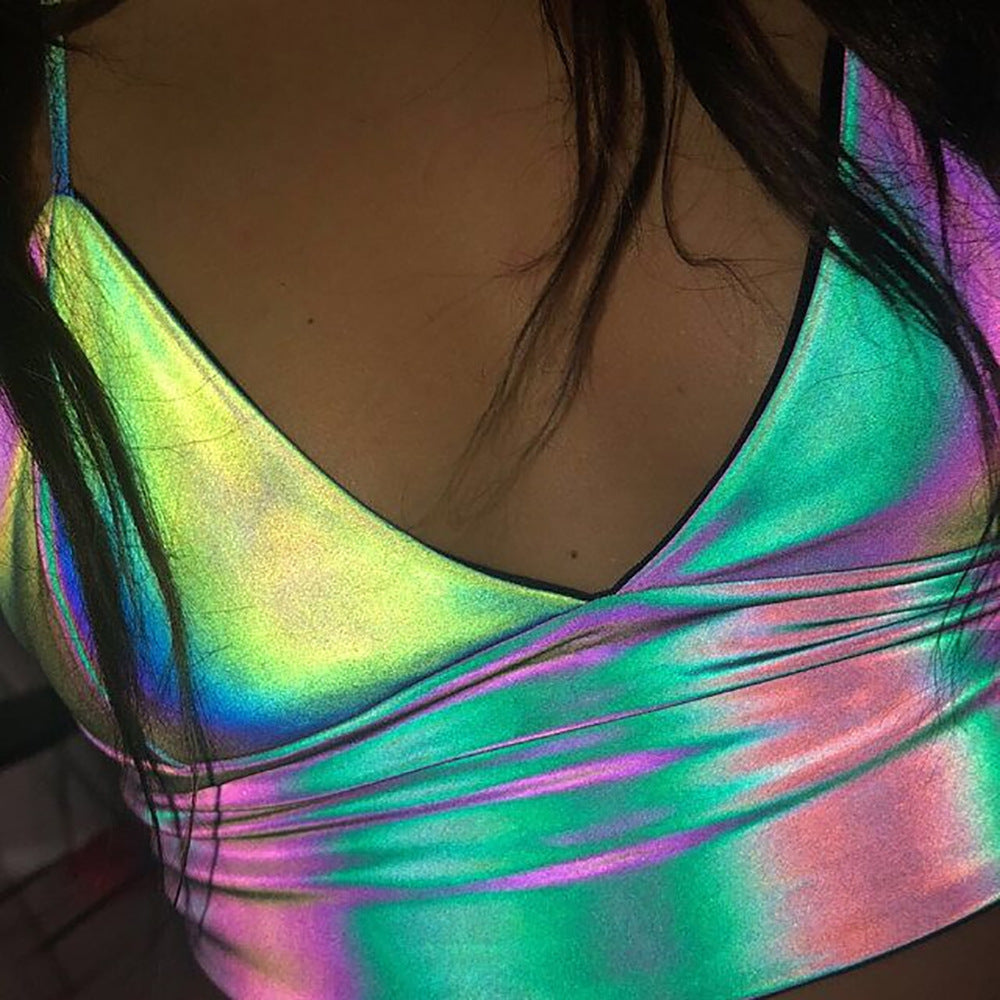 Let It Shine Reflective Crop Top