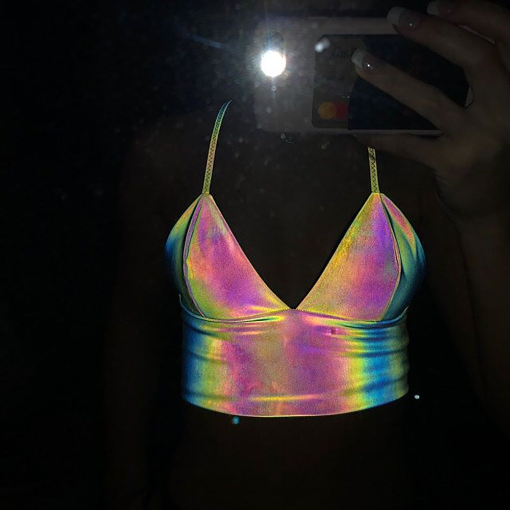 Let It Shine Reflective Crop Top