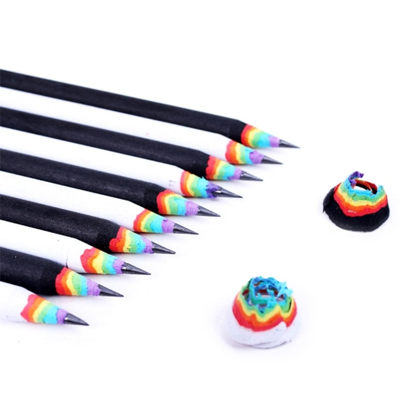 Set Of 5 Rainbow Pride 2B Pencils
