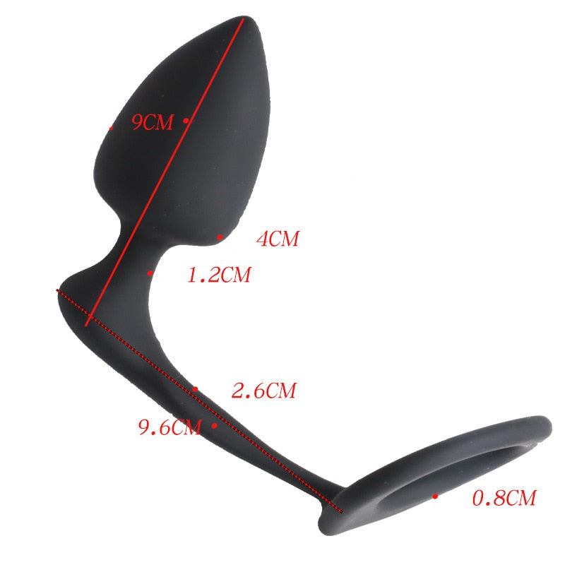 Rapture Cock Ring With Butt Plug