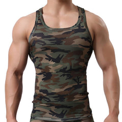 Military Green Camouflage Tank Top