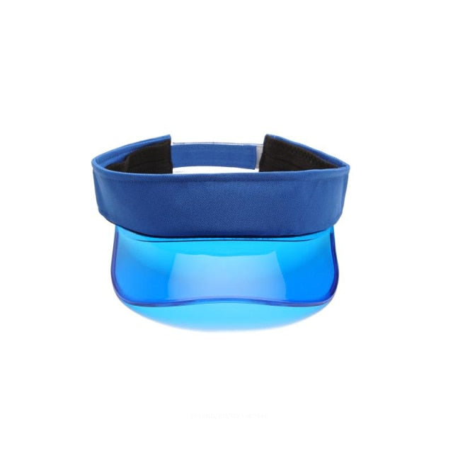 Aqua Blue Transparent Sun Visor