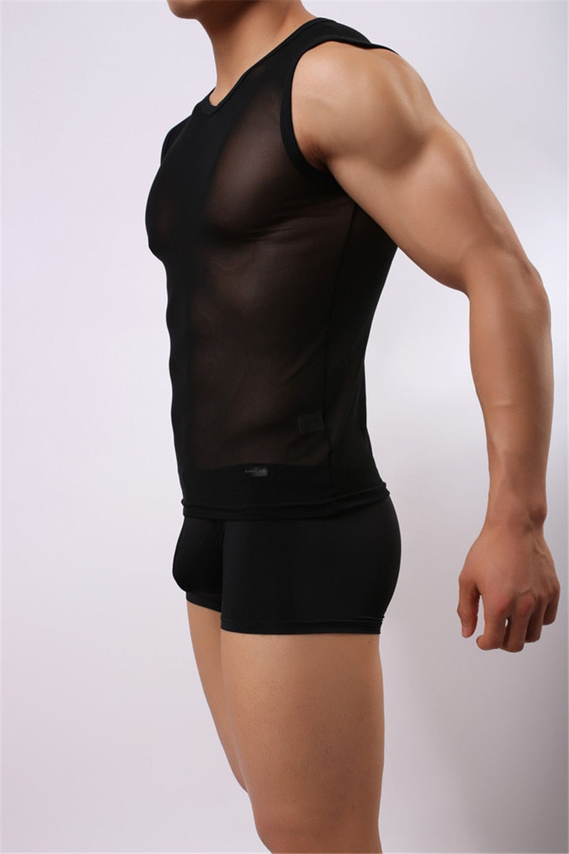 Sexy Mesh Muscle Shirt