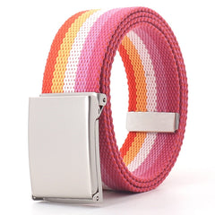 Lesbian Pride Flag Canvas Belt