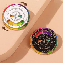 Spinning Colour Compass Enamel Pin