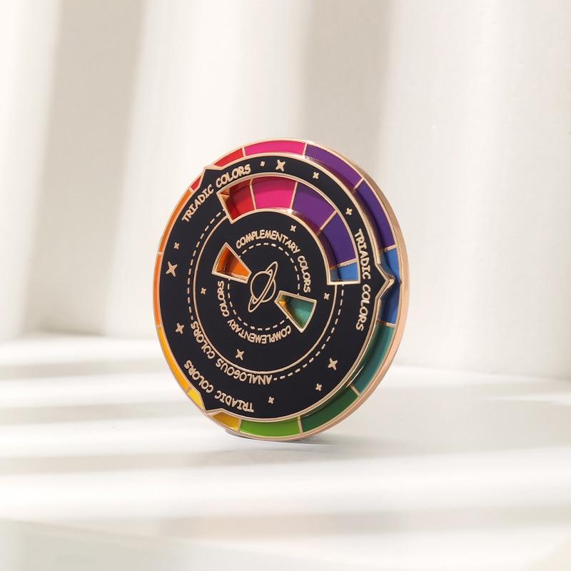 Spinning Colour Compass Enamel Pin