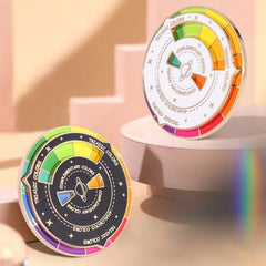 Spinning Colour Compass Enamel Pin