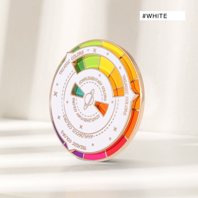 Spinning Colour Compass Enamel Pin