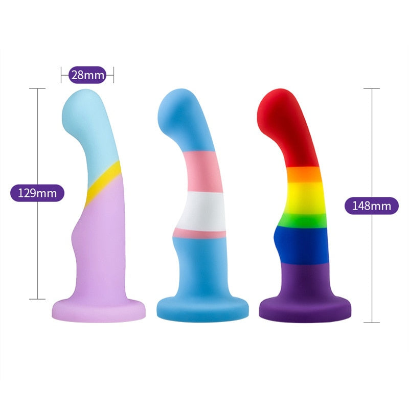 Silicone Transgender Pride Dildo