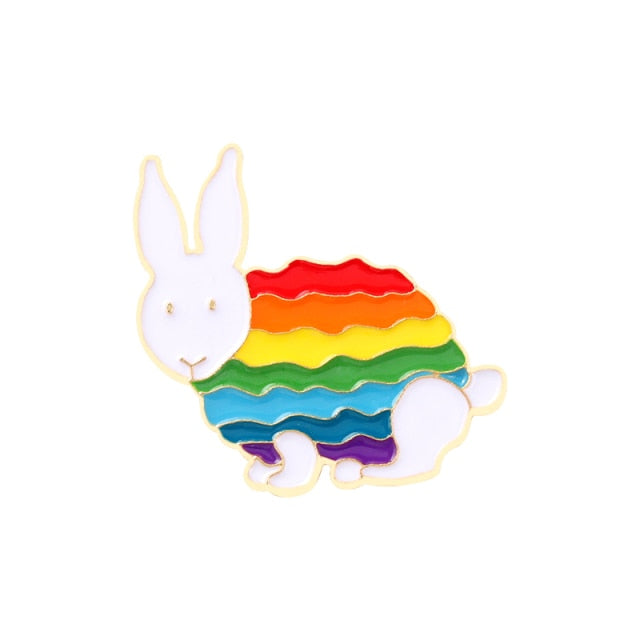 Rainbow Zodiac Animals Enamel Pins