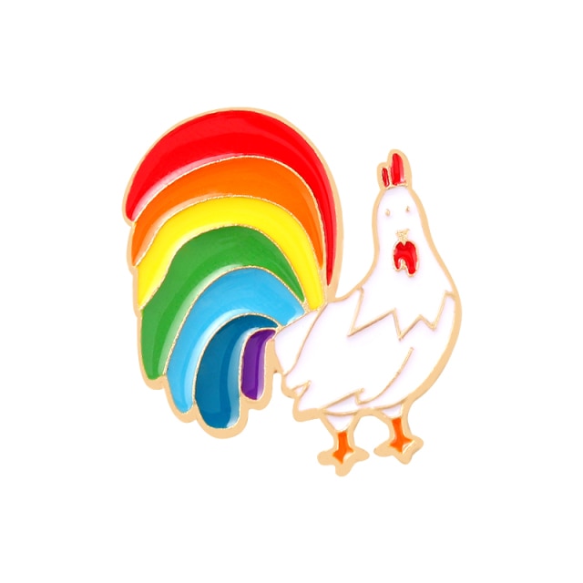 Rainbow Zodiac Animals Enamel Pins