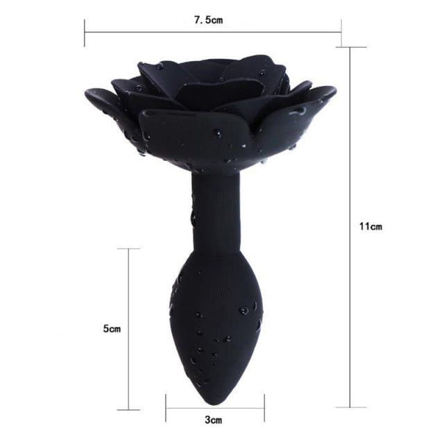 Silicone Rose Butt Plug