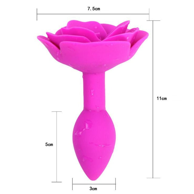 Silicone Rose Butt Plug