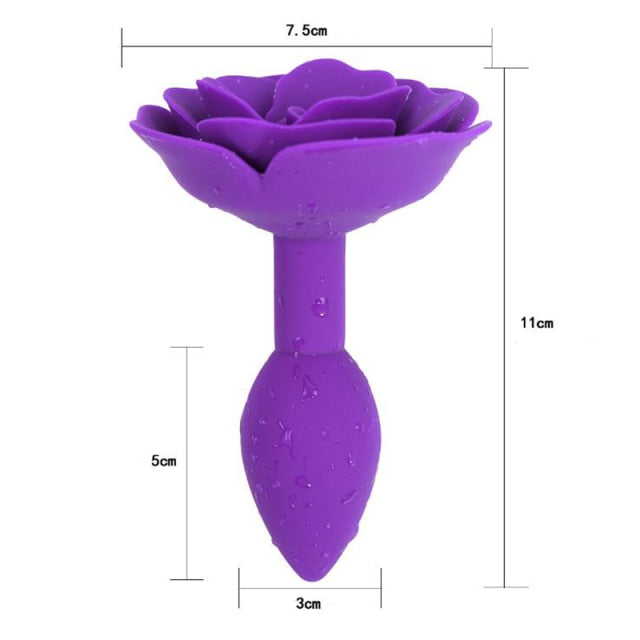 Silicone Rose Butt Plug