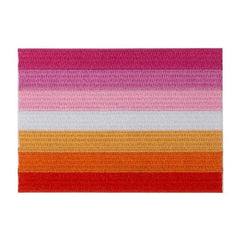 Lesbian Flag Iron On Embroidered Patch