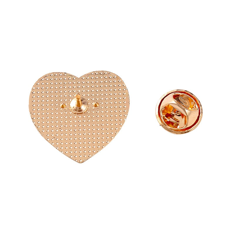 Colorful Gradient Heart Enamel Pins