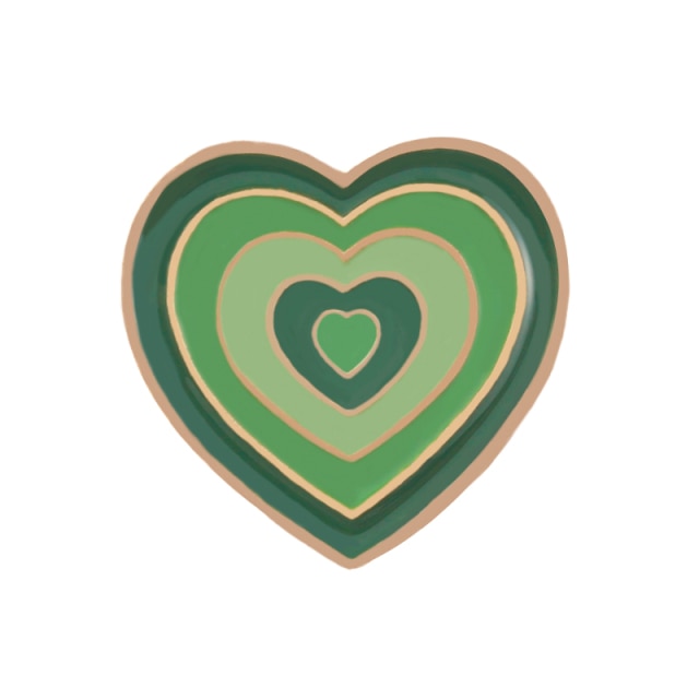 Colorful Gradient Heart Enamel Pins