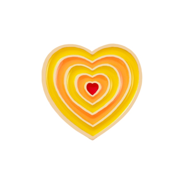 Colorful Gradient Heart Enamel Pins
