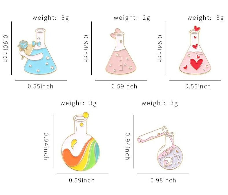 Love Potion Enamel Pins