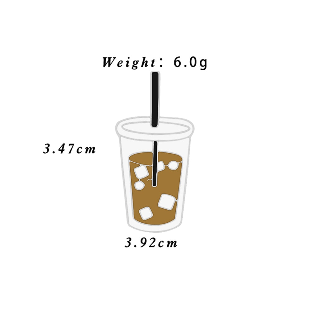 Iced Coffee Time Enamel Pin