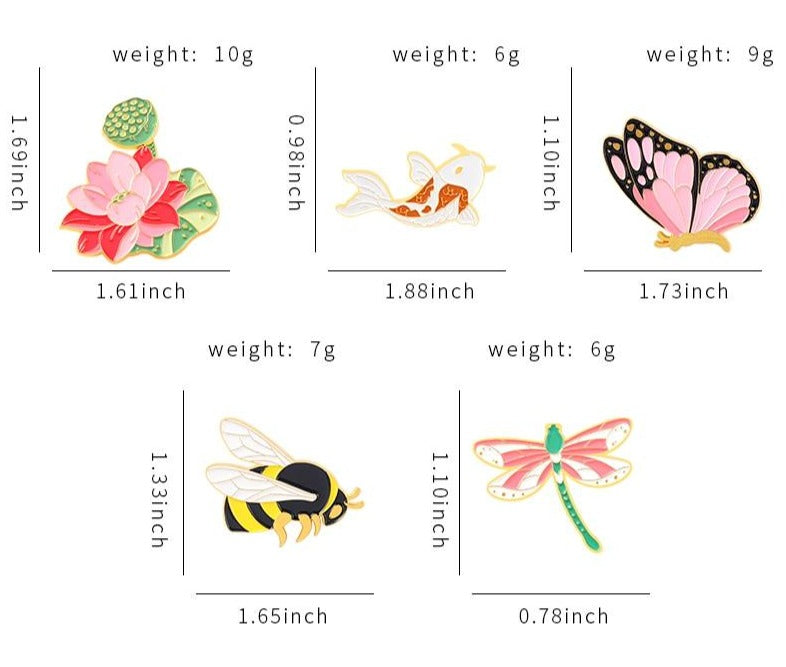 Garden Delight Enamel Pins