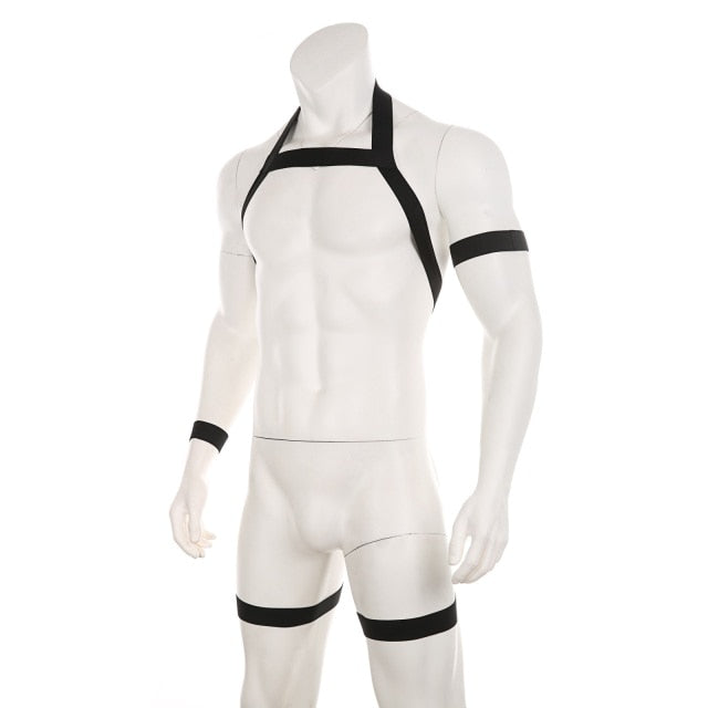 Elastic Full Body Halter-Harness Clubwear