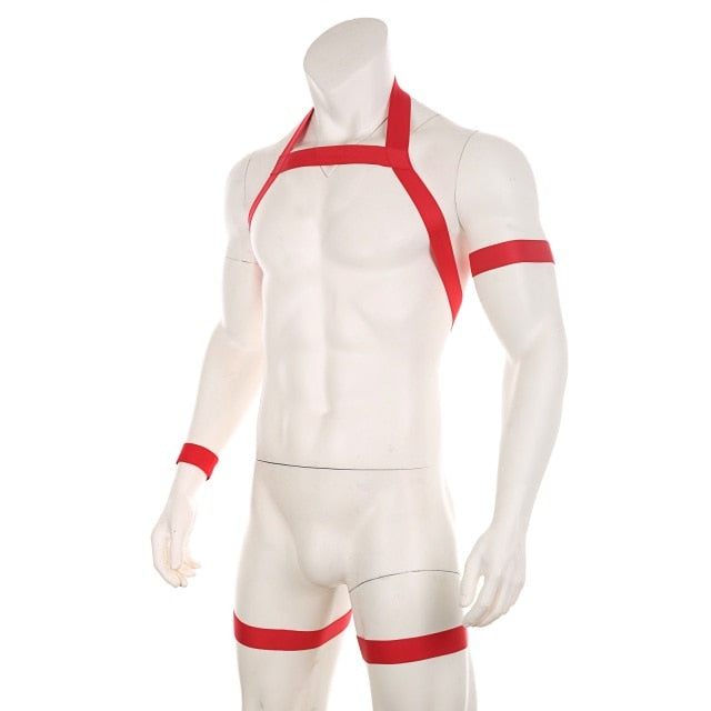 Elastic Full Body Halter-Harness Clubwear