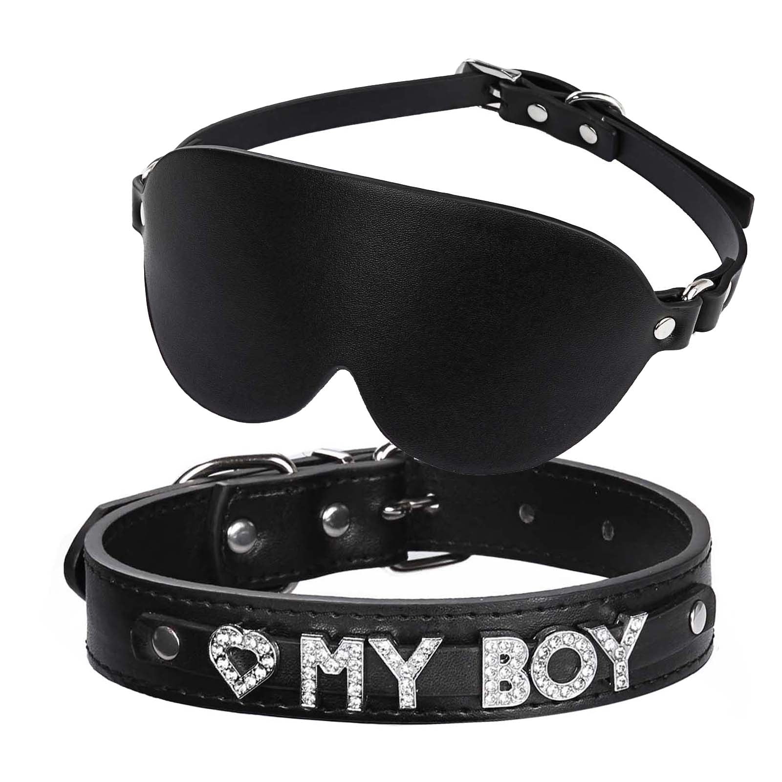 Kinky Eye Mask Blindfold + Collar Choker