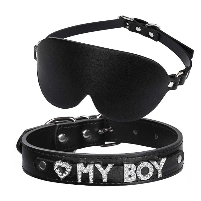 Kinky Eye Mask Blindfold + Collar Choker