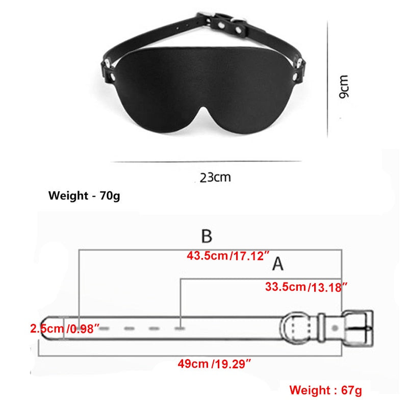 Kinky Eye Mask Blindfold + Collar Choker