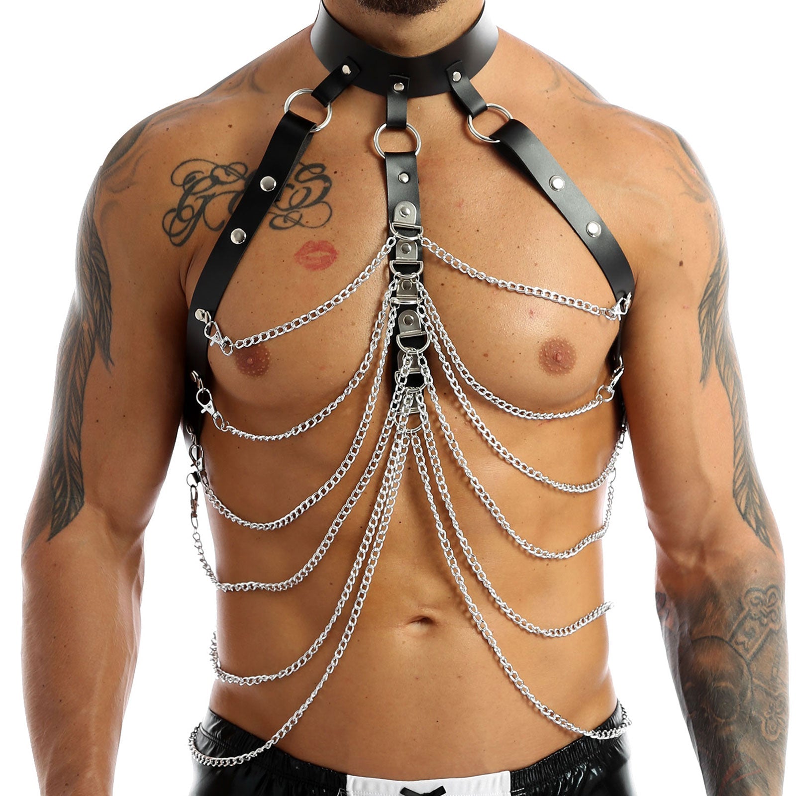Mens Chain Link Fetish Harness