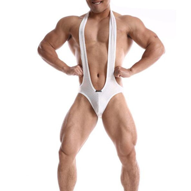 Mesh Gay Backless Bodysuit