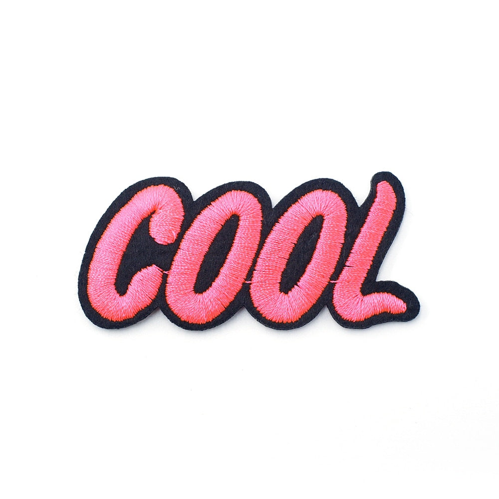 Cool Iron On Embroidered Patch